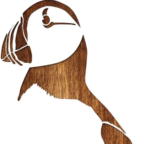 Pochoir  21 x 15 cm  en plastique mylar oiseau macareux moine
