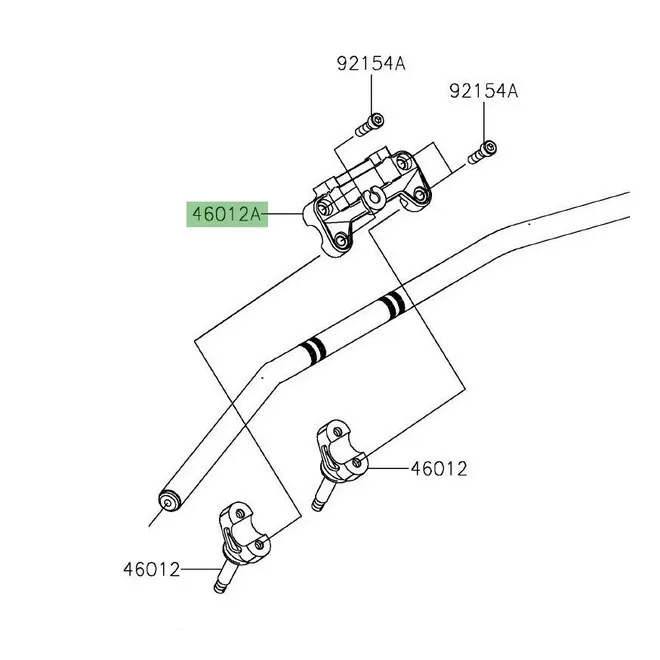 Pontet supérieur de guidon Kawasaki Z900 (2017-2019) | Moto Shop 35