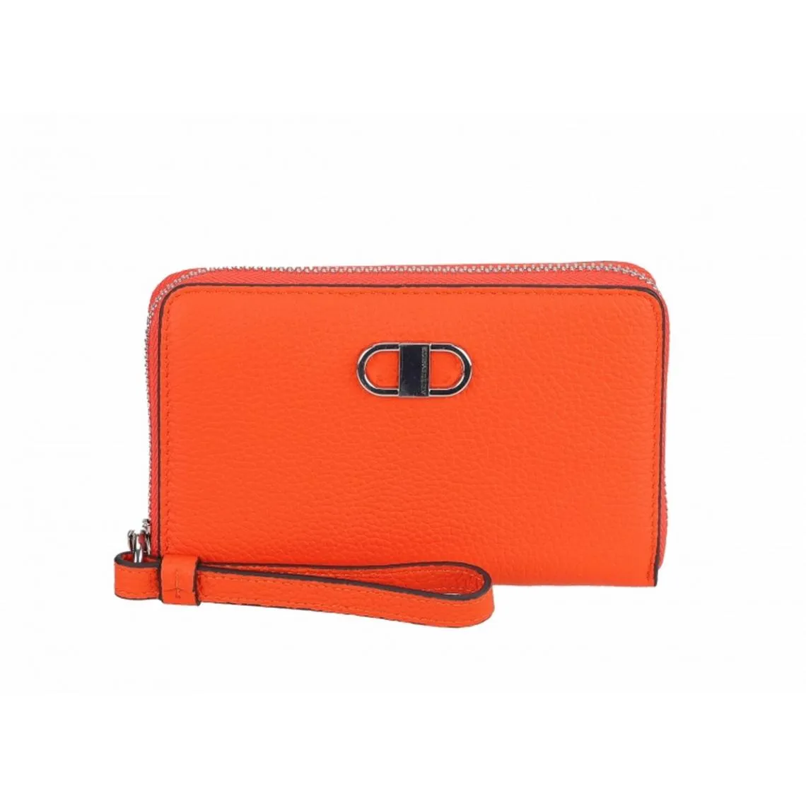 Portefeuille en cuir orange  Daphné | 3 Suisses