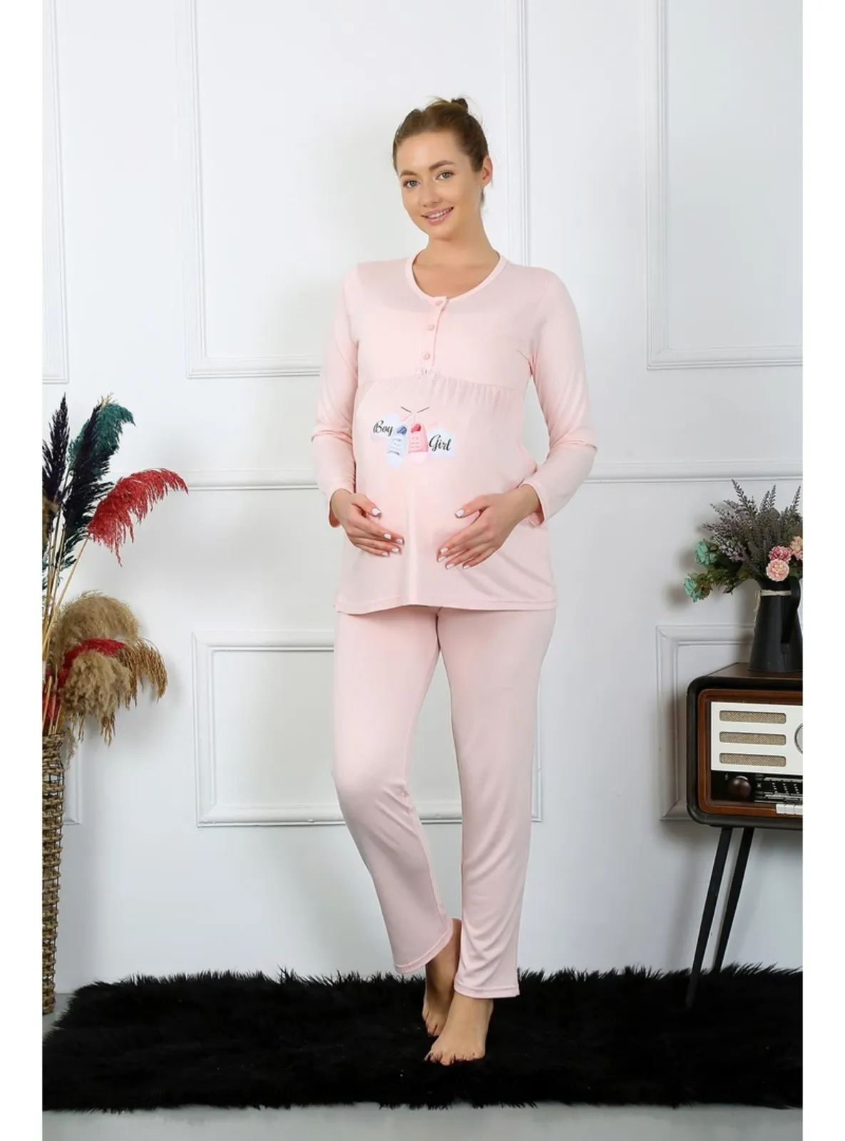 Powder Pink - Maternity Pyjamas