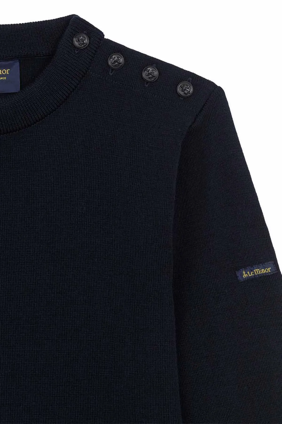 Pull Marin en laine mérinos bleu marine pour Femme
