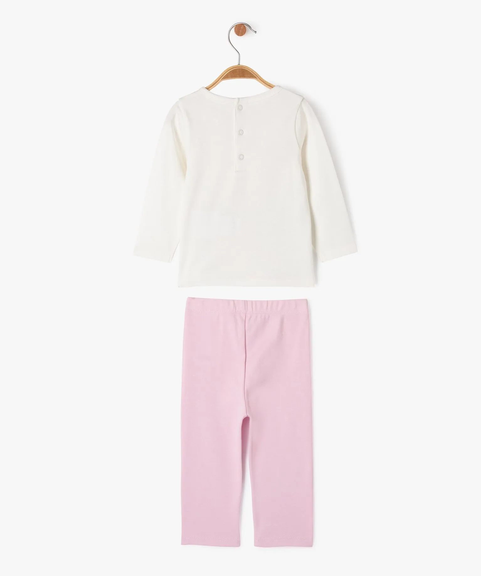 pyjama 2 pieces en jersey de coton motif oiseau bebe violet pyjamas 2 pieces