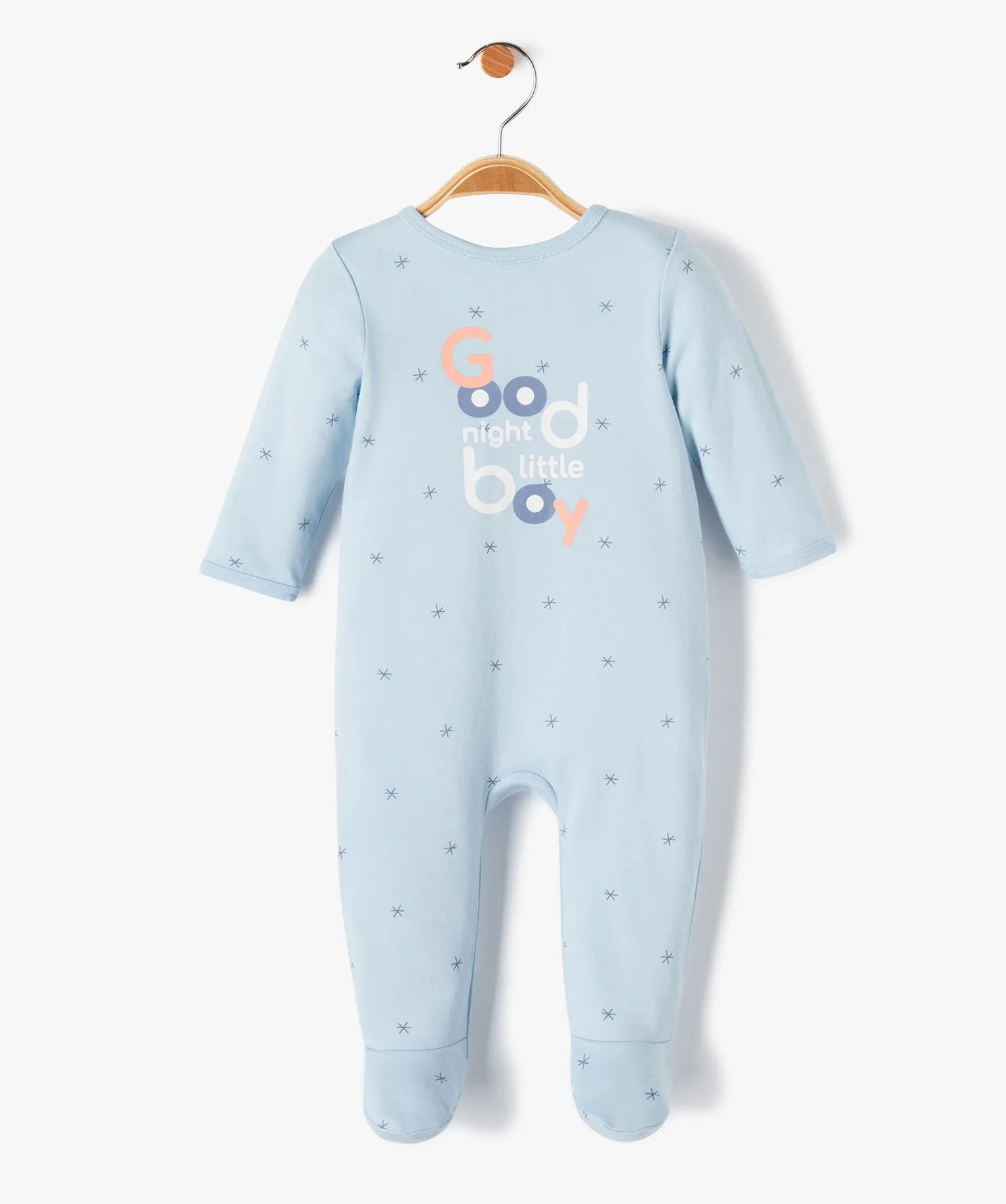 pyjama bebe a motifs fruits exotiques fermeture pont dos bleu pyjamas et dors bien