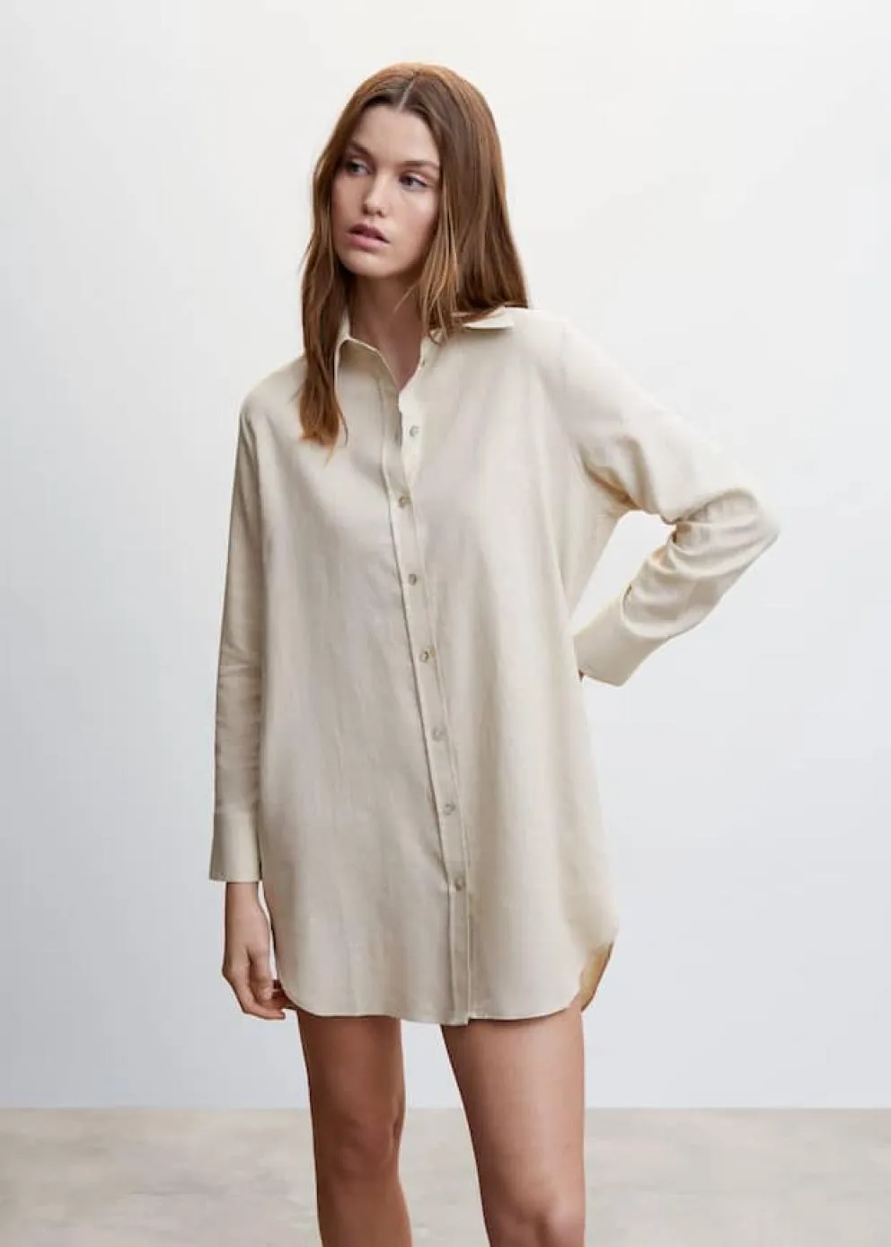 Pyjamas | Femme MANGO Tunique Lin Beige