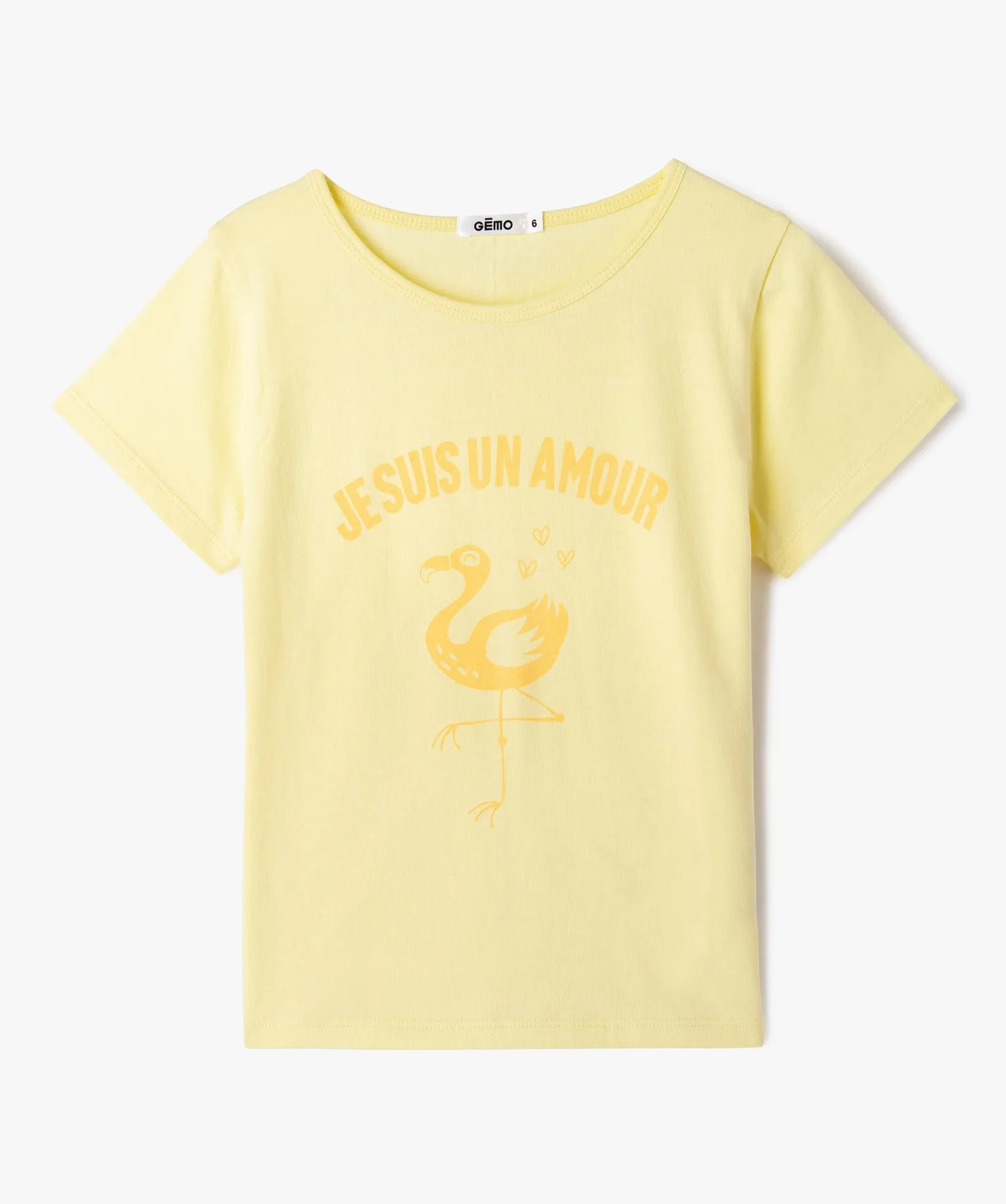 pyjashort avec motif animal fille jaune pyjamas