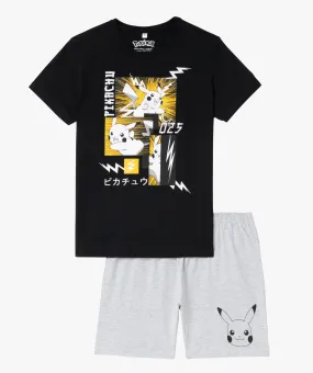 pyjashort bicolore homme - pokemon noir pyjamas et peignoirs