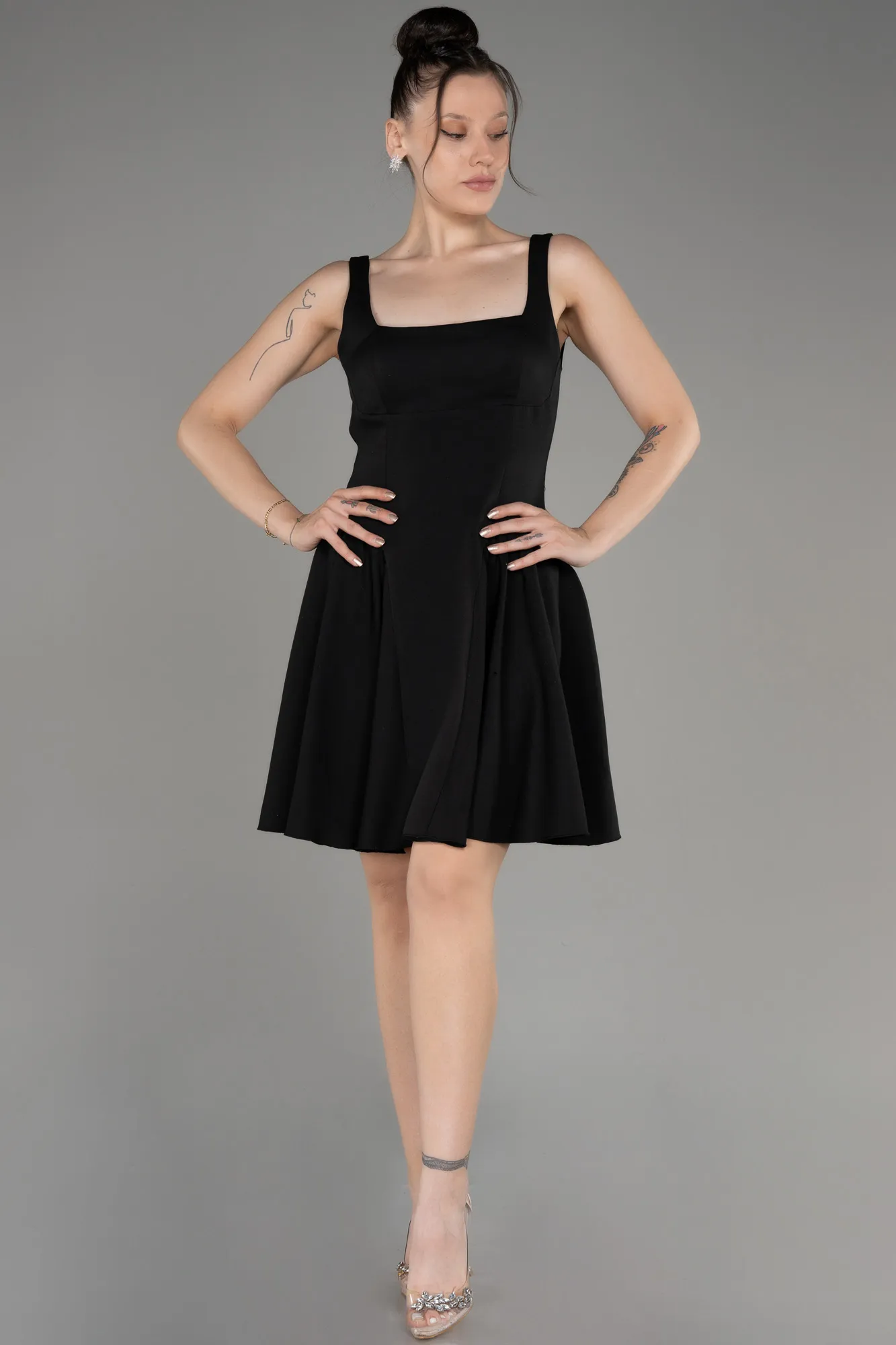 Robe De Soirée Courte Noir ABK2090