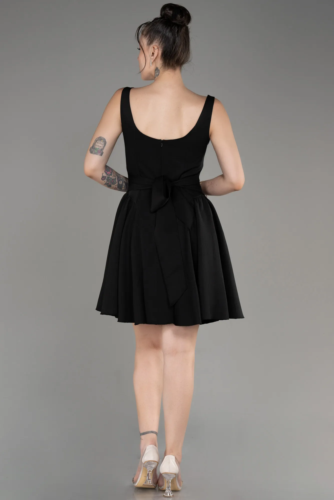 Robe De Soirée Courte Noir ABK2090