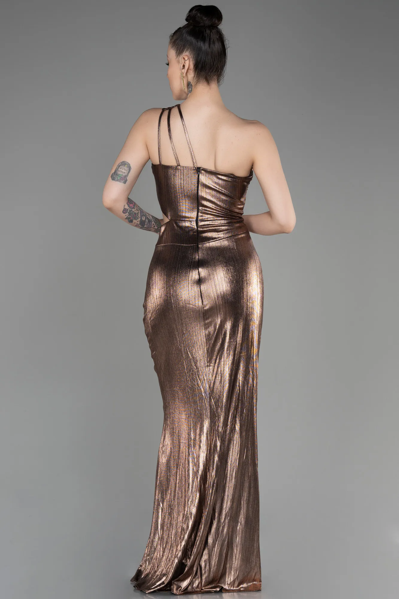 Robe de Soirée Longue Cuivre ABU3848