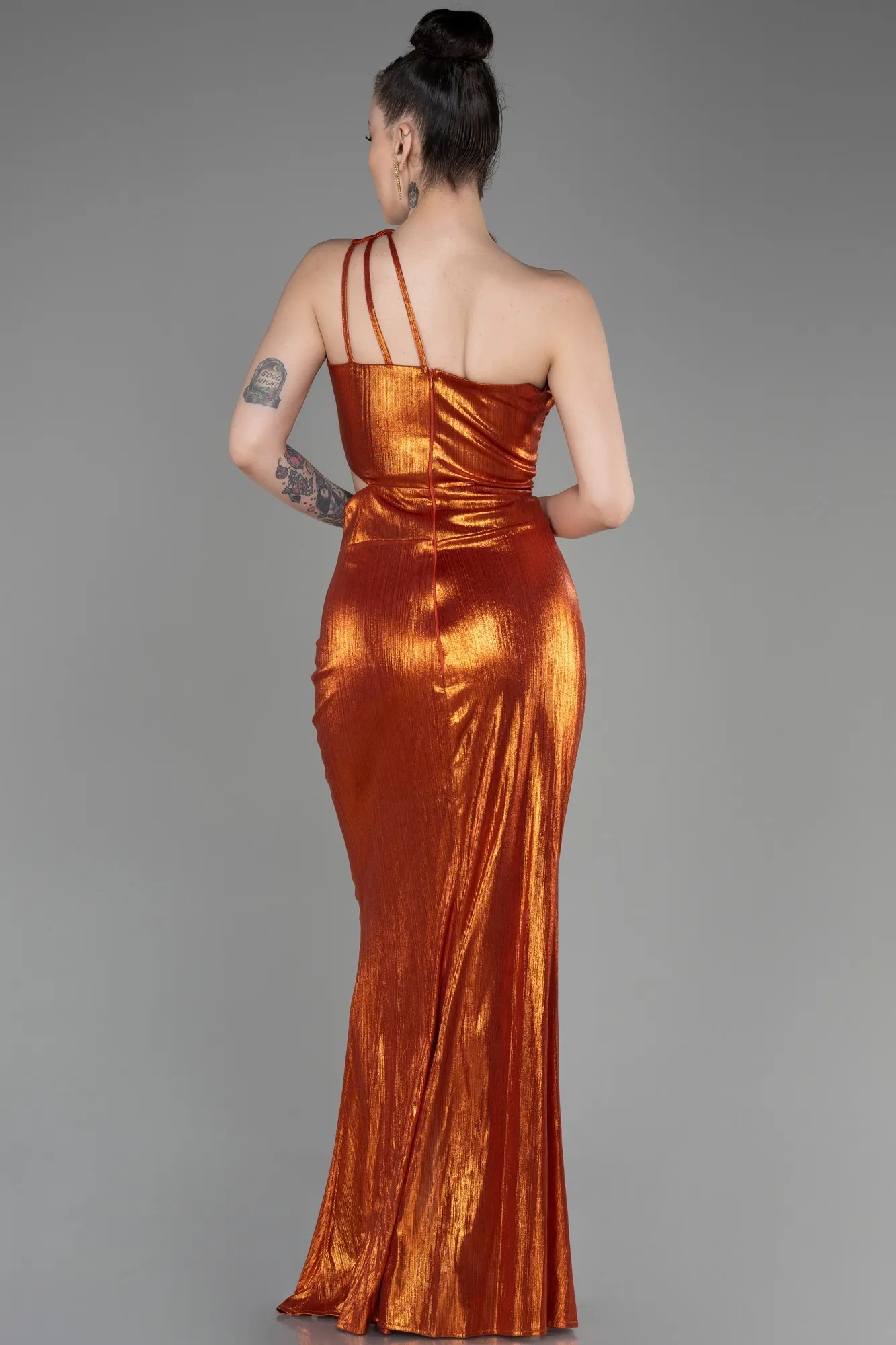 Robe de Soirée Longue Cuivre ABU3848