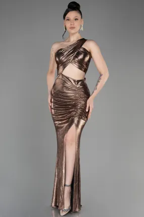 Robe de Soirée Longue Cuivre ABU3848