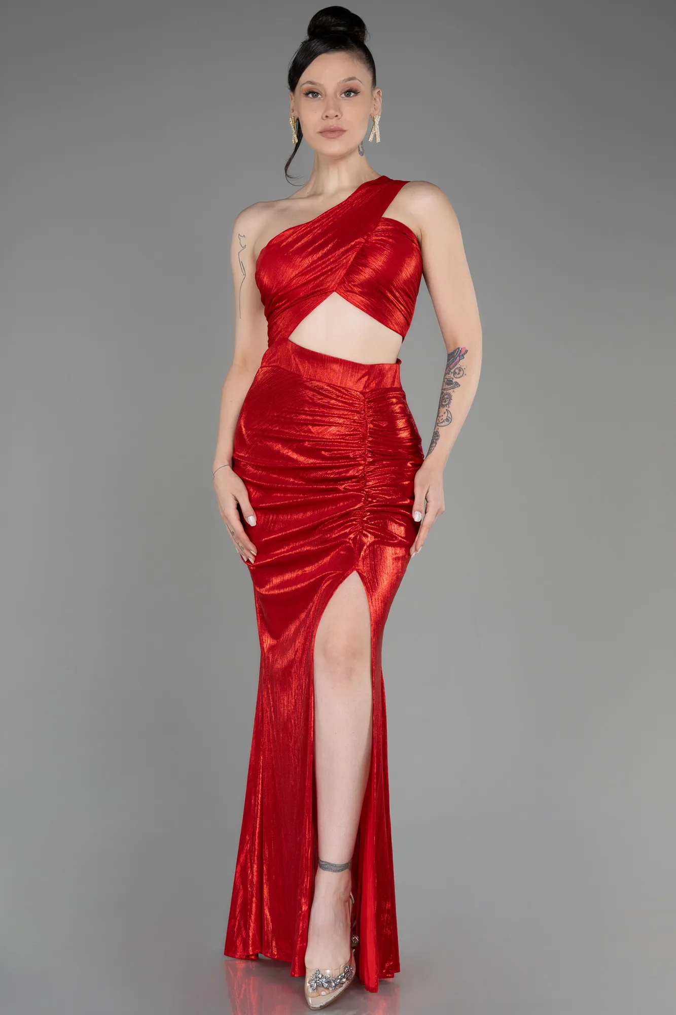 Robe de Soirée Longue Cuivre ABU3848