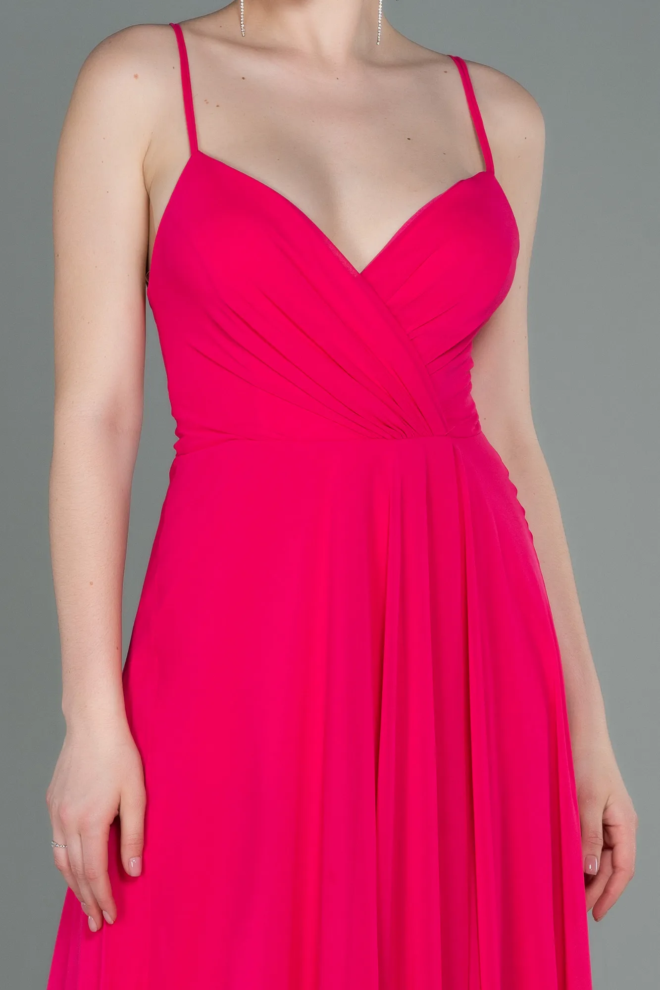 Robe De Soirée Longue Fushia ABU1305