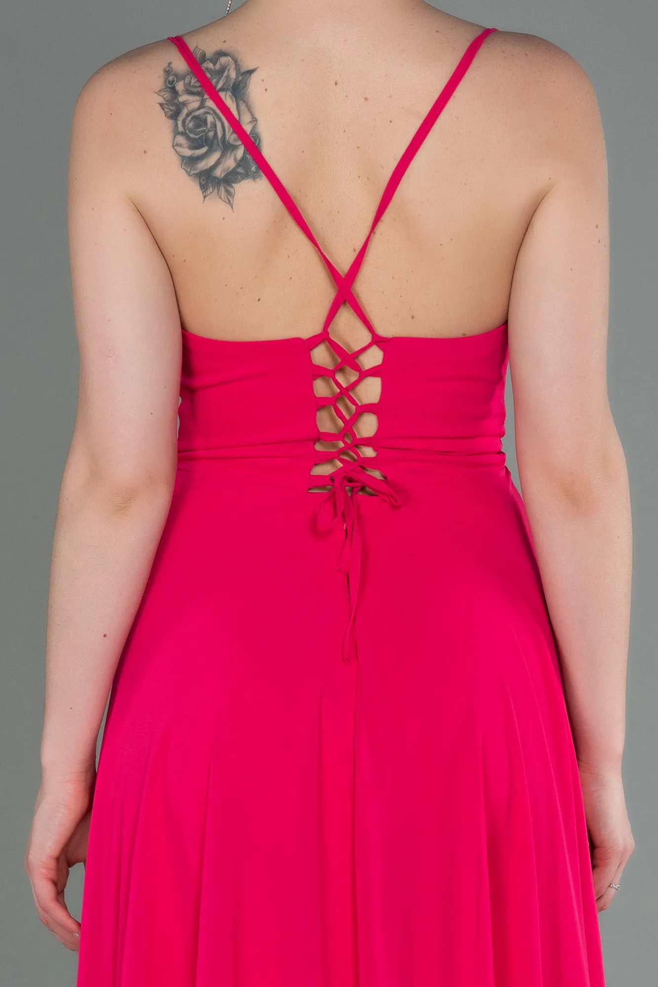 Robe De Soirée Longue Fushia ABU1305