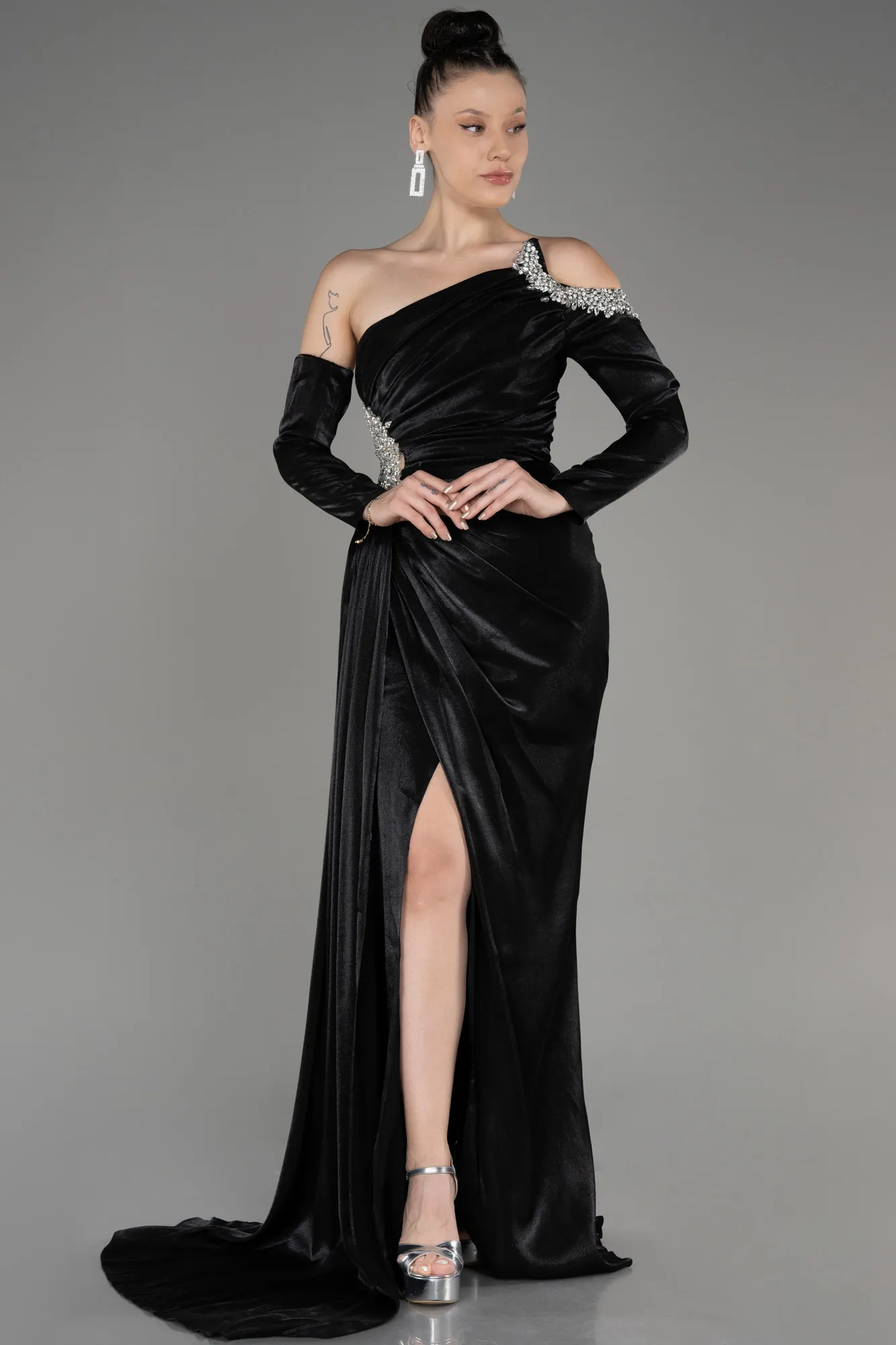 Robe de Soirée Longue Noir ABU3976