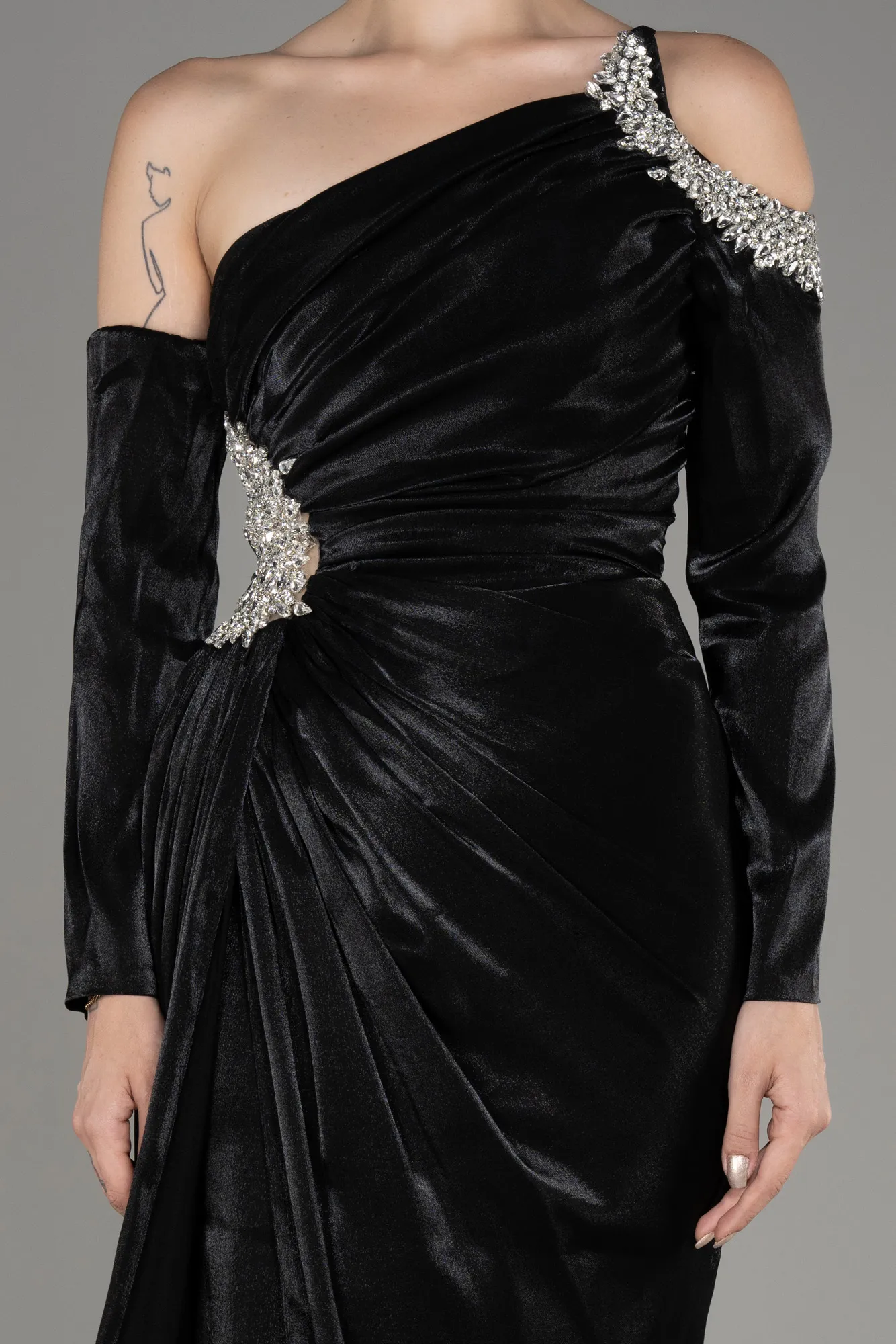 Robe de Soirée Longue Noir ABU3976