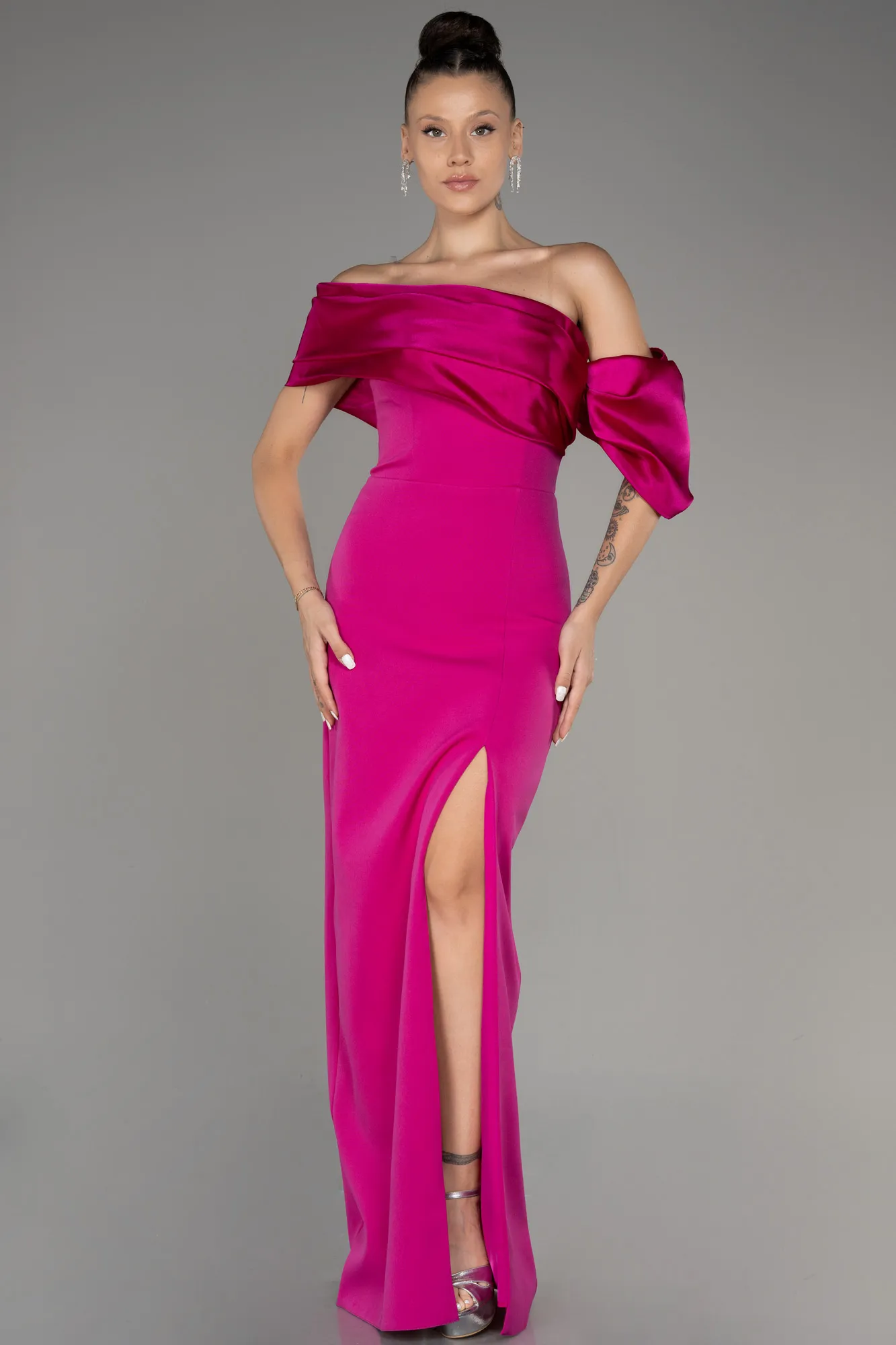 Robe de Soirée Longue Poudre ABU4024