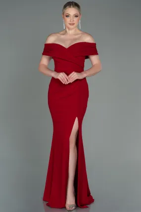 Robe de Soirée Longue Rouge ABU3156