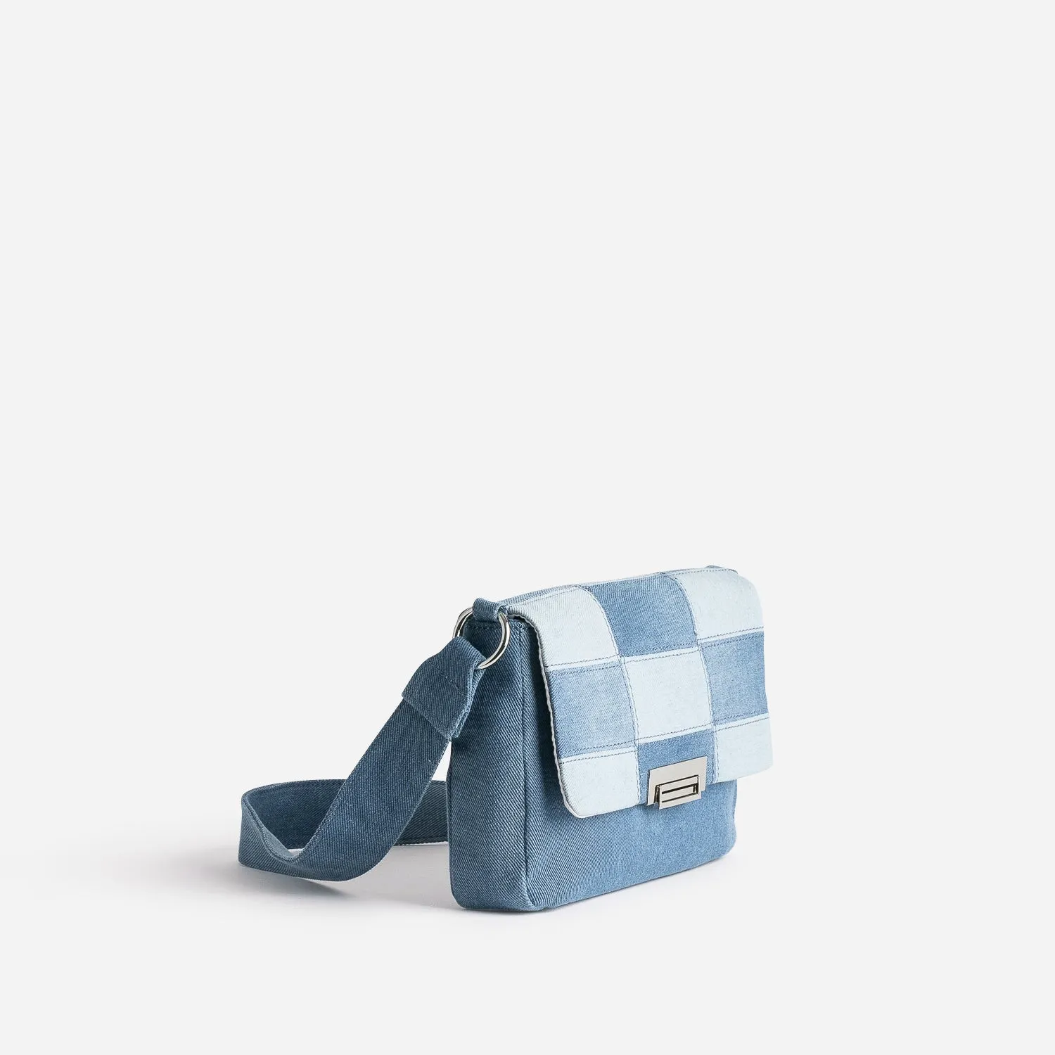 Sac baguette TEXTO bleu façon denim - Sacs à main Maroquinerie | ERAM