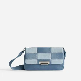 Sac baguette TEXTO bleu façon denim - Sacs à main Maroquinerie | ERAM