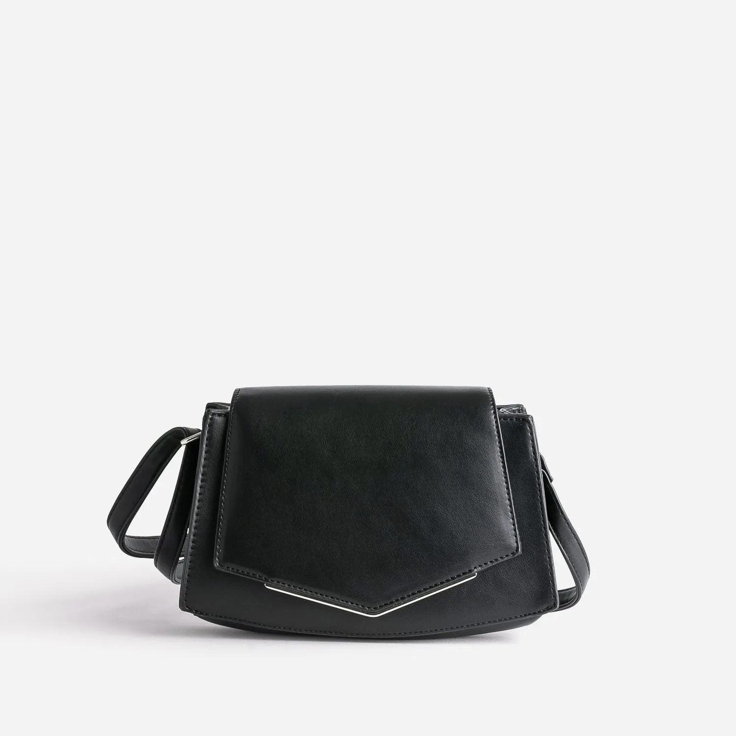 Sac bandoulière noir avec barrette métal - Sacs à main Maroquinerie | ERAM