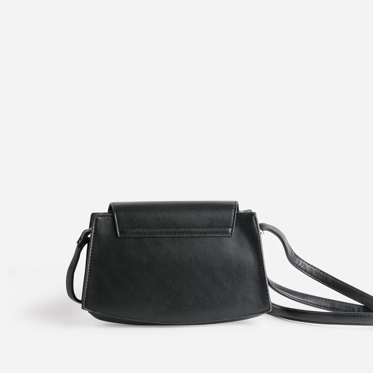 Sac bandoulière noir avec barrette métal - Sacs à main Maroquinerie | ERAM