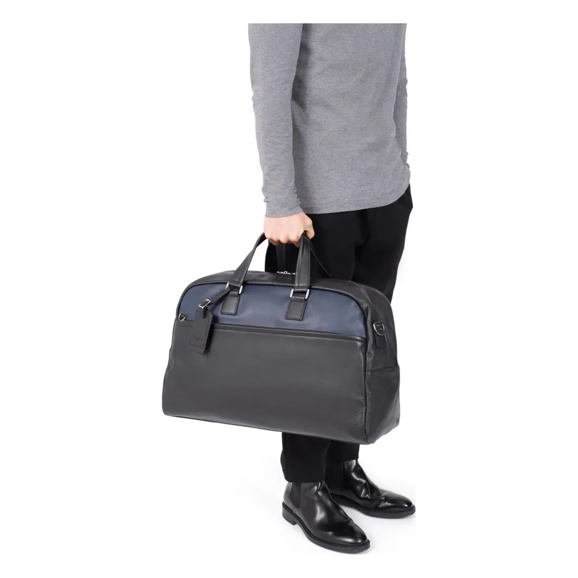 Sac de voyage Cuir DUO Marine Hexagona - Sac de voyage Homme sur MenCorner