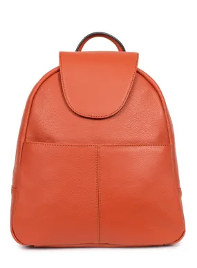 Sac à dos cuir vachette orange