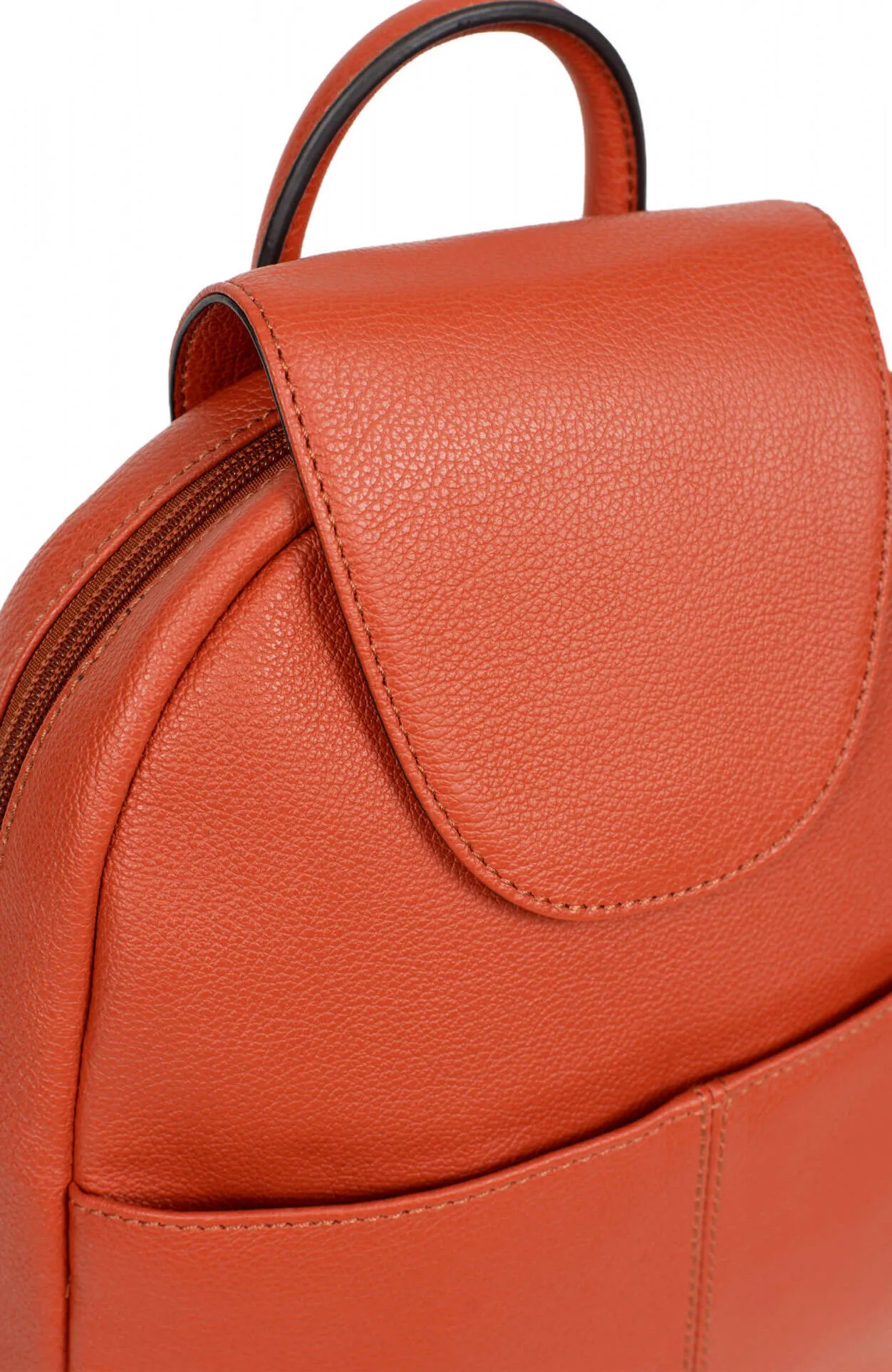 Sac à dos cuir vachette orange