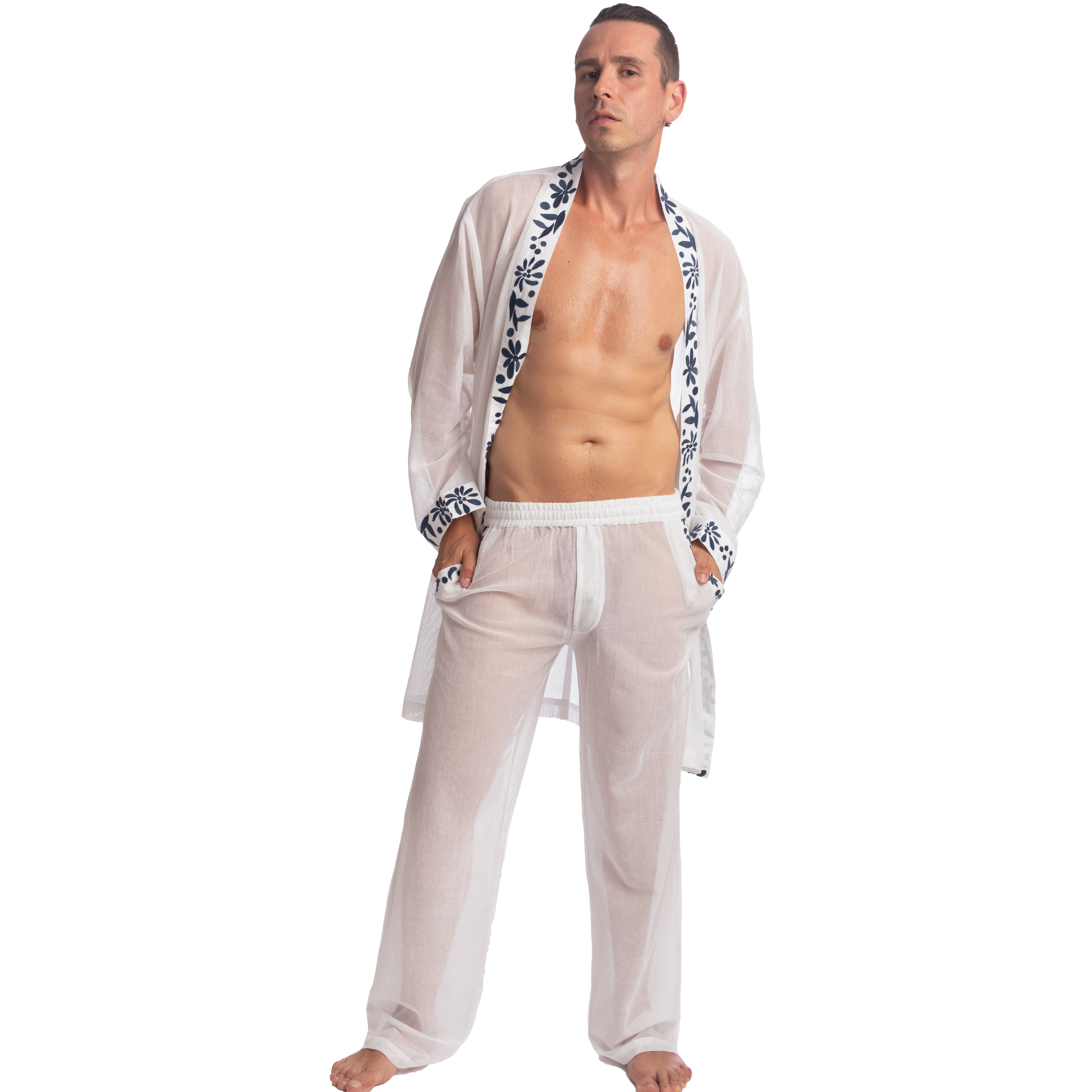 Santorini - Peignoir Kimono - L'Homme Invisible : vente peignoirs h...