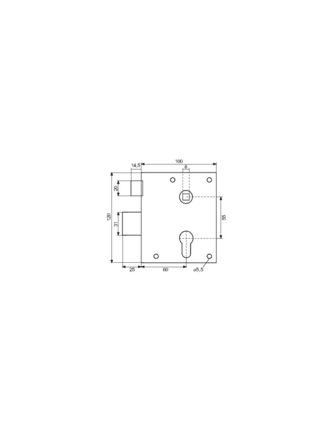 SERRURE ENS APPLIQUE ALSACE 7316G VACHETTE 18777000