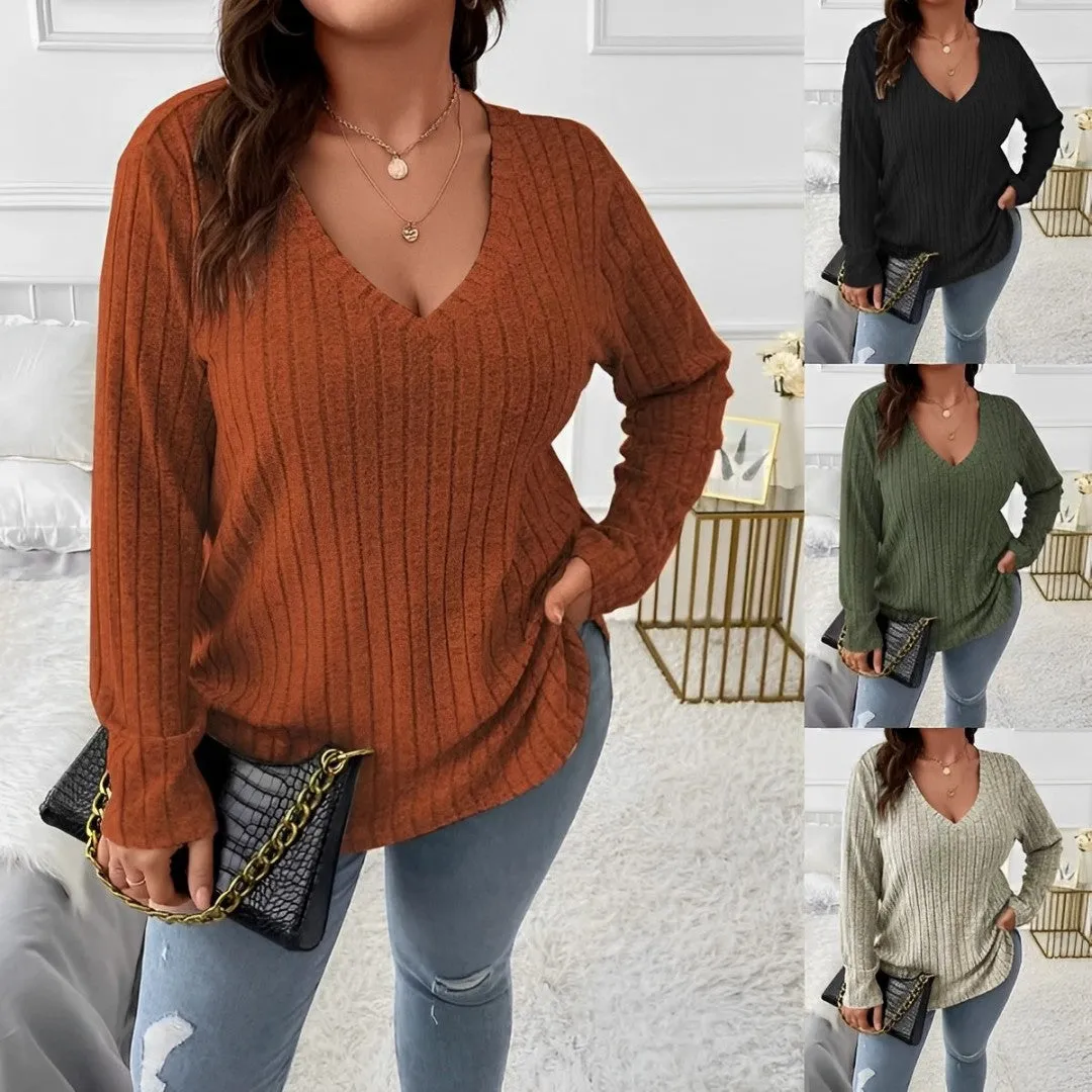 Shirlee - Haut rayé à manches longues et design épuré