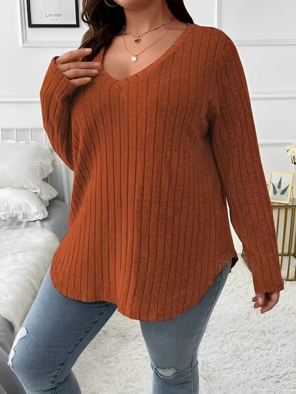 Shirlee - Haut rayé à manches longues et design épuré