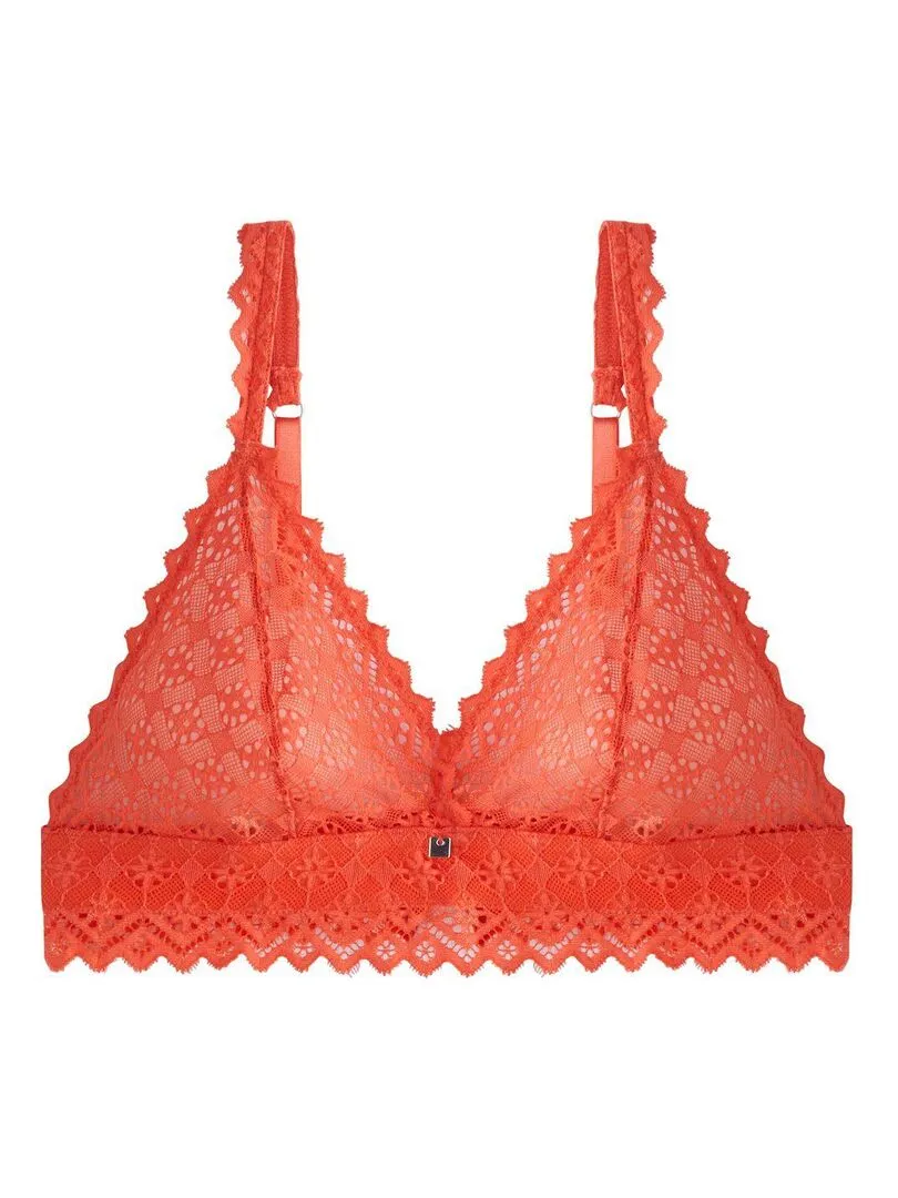 Soutien-gorge triangle sans armatures CULOTTEE - Camille Cerf & Pomm'Poire - Orange