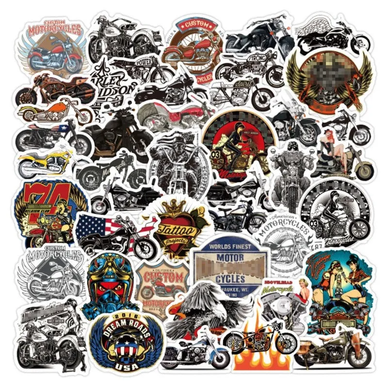 Stickers Retro Thème Moto