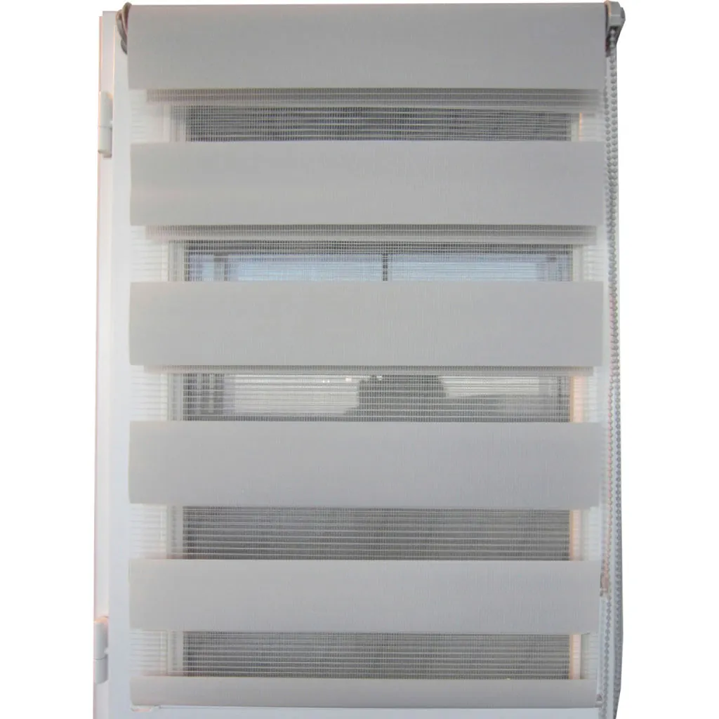 Store enrouleur jour nuit gris clair 75x150cm 