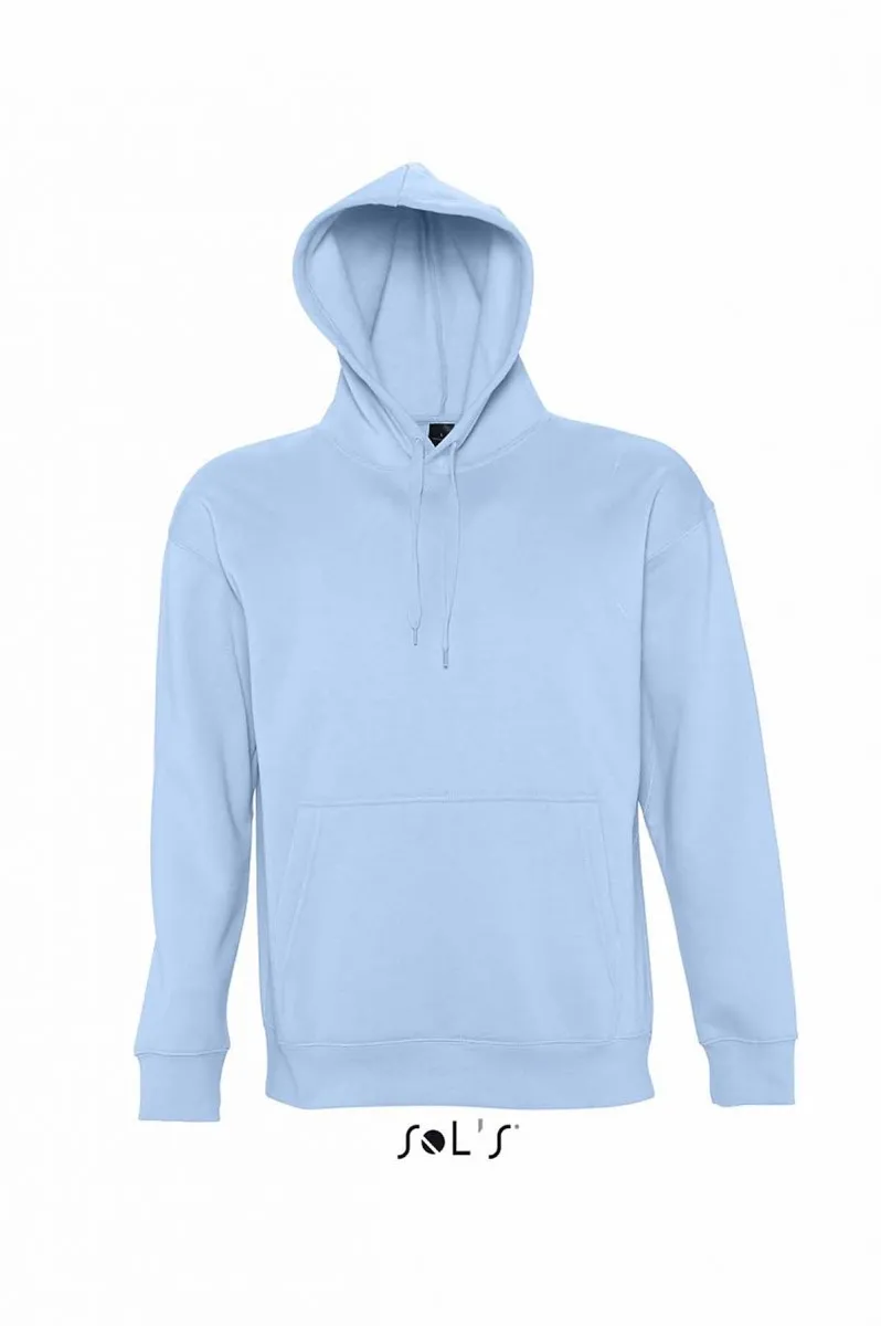 Sweat shirt capuche poche kangourou unisexe - 13251 - bleu ciel 