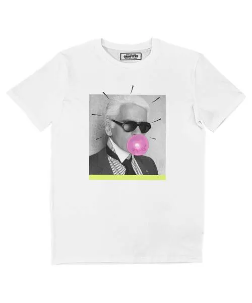 T-shirt Karl Lagerfeld - Tshirt Portrait Créateur de Mode | Grafitee