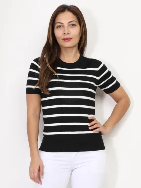 Top marinière- Noir