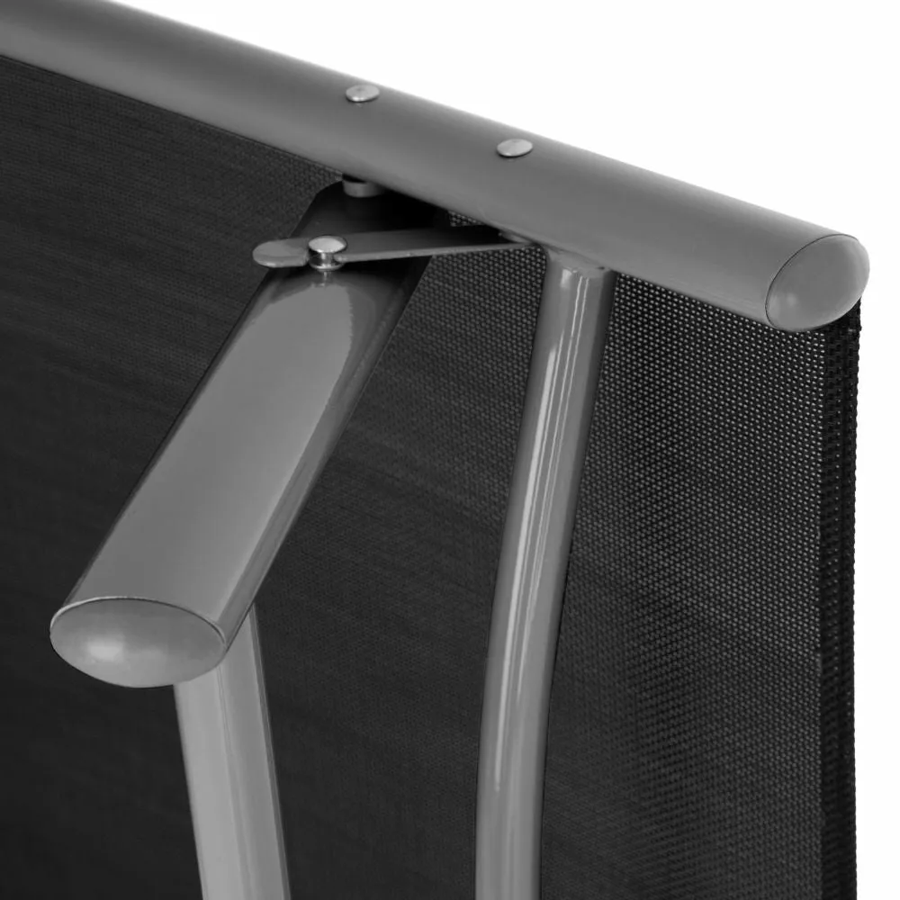 Transat bain de soleil meuble jardin gris foncé