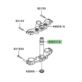 Té de fourche inférieur Kawasaki Z750 (2007-2012) | Moto Shop 35