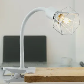 Witte klemspot Jaylano, metaal, industrieel