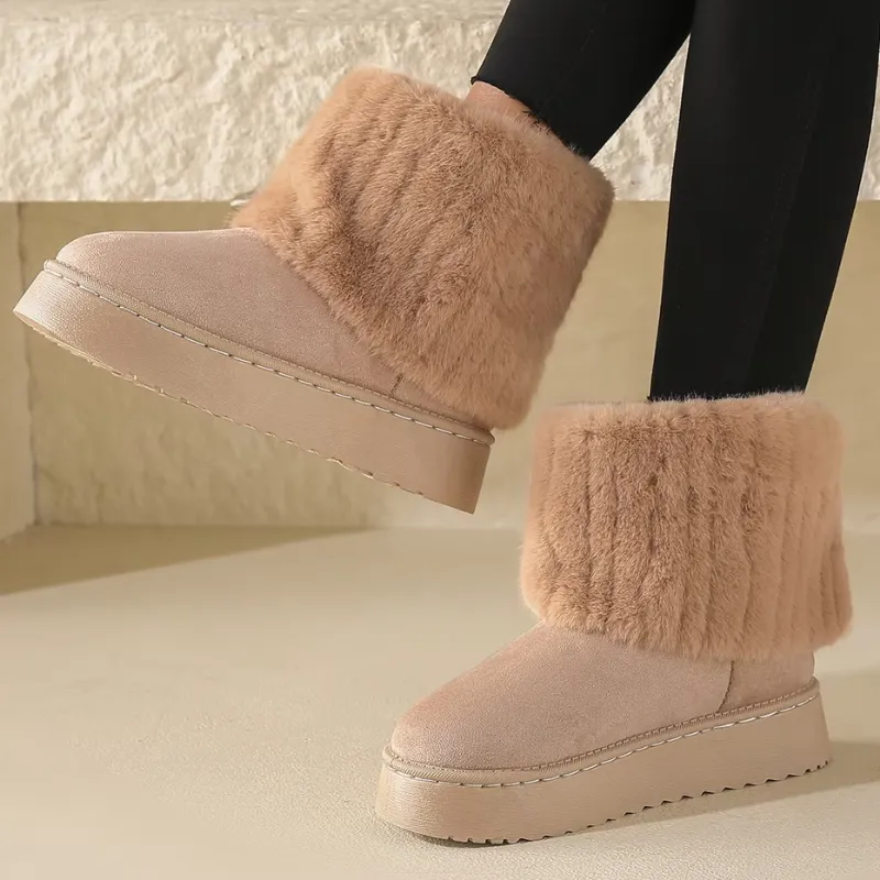 Zo - Bottes d'hiver hautes doublées antidérapantes avec doublure respirante